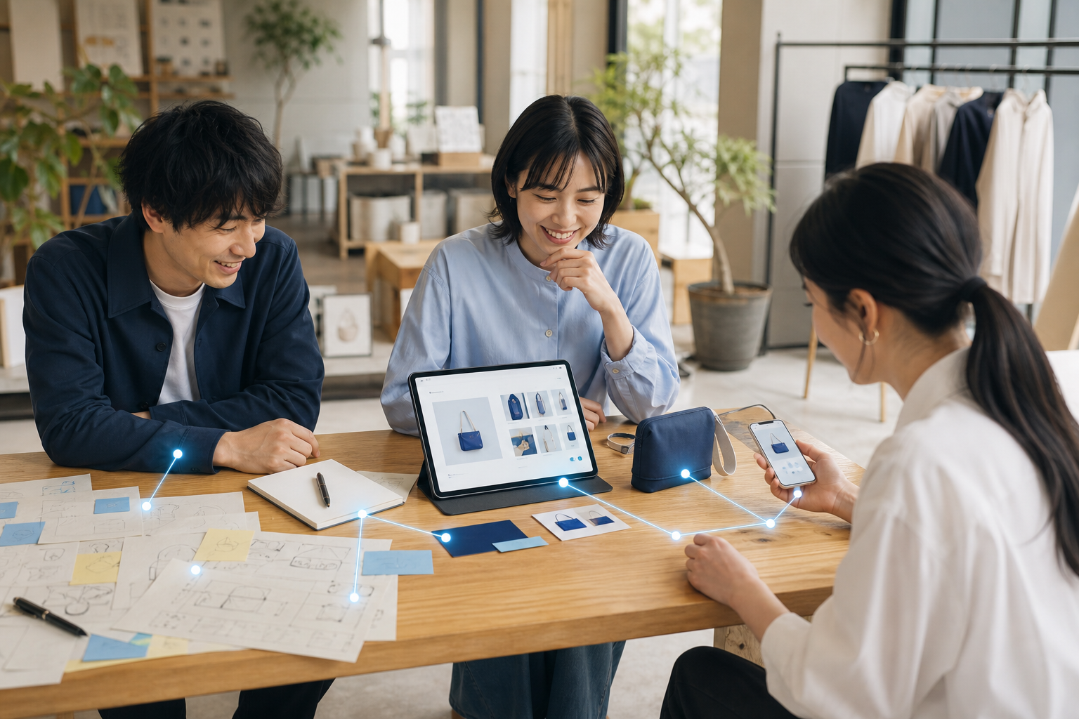 アイデアが新しい事業として動き始める場面